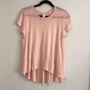 Free People feminine soft & silky short sleeve top